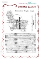 Fragile Wings Rubber Stamp sheet - A5
